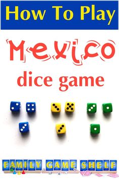 How to play Mexico dice game Board Games Diy, Elderly Activities, Class Games, Creative Games