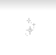 two stars that are in the middle of a white background and one has black dots on it