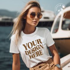 ** INSTANT DOWNLOAD ** This is an image mockup of the of a White Bella Canvas 3001 T-Shirt.  This Women's Luxury Lifestyle themed mockup is a perfect way to showcase your T-Shirt designs for anytime of year while giving them a little attitude too!! You will receive 1 image - 3000px x 3000px resolution TAGS: Celebrity Shirt, Monte Carlo, Gold, Luxury Gifts For Her, Sunglasses, Monaco, Club, Rockstar, Model, Female Model, HighEnd jewelry, Lifestyle Mockup, Bundle, Mens Mockup, California, Miami, Y Yacht Summer, Celebrity Shirts, Jewelry Lifestyle, Luxury Gifts For Her, T Shirt Mockup, Tshirt Mockup, 1 Image, Shirt Mockup, Luxury Lifestyle