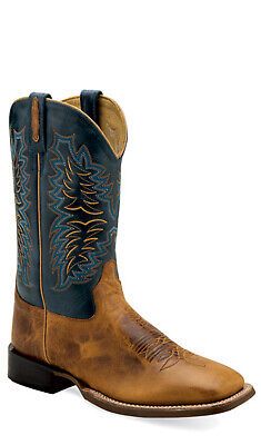 Great shopping ideas for Old West Mens Broad Square Toe Burnt Brown/Navy Leather Cowboy Boots, Mens Boots Rustic Brown Boots With Square Toe, Luxury Brown Square Toe Cowboy Boots, Luxury Brown Plain Toe Cowboy Boots, Old West Boots, Cowboy Boots For Men Boot Barn, Cowboy Boots Mens, Mens Cowboy Boots Square Toe Brown, Boots Mens, Leather Cowboy Boots