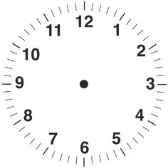 a black and white clock face with numbers on each side, indicating the time is 11 00