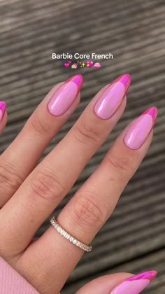 Barbie Pink Nails, Barbie Nails, 2024 Nails, Colorful Nails, New Nails, Pink Acrylic Nails, Pink Nail, Nails Pink, Nails And Makeup