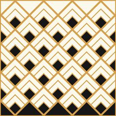 an art deco design with black and white squares