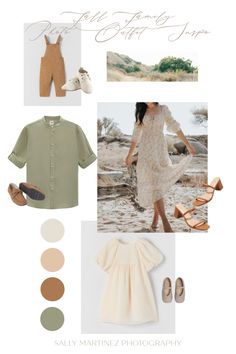 a women's clothing and shoes with text that reads, what to wear in the desert