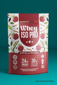 the back side of a bag of whey iso pro applestrudel