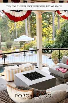 Get inspired for summer with our outdoor living space ideas. From modern patio designs to essential decor items like Sunbrella pillows and citronella torches, we have all the tips you need. Head to our blog to learn more about creating the perfect outdoor entertaining area and pool area decor and get our best tips for the perfect outdoor living space for entertaining. #affiliate Pool Area Decor, Outdoor Living Space Ideas, Citronella Torches, Vegas House, Living Space Ideas, Sunbrella Pillows, Modern Patio Design, Outdoor Patio Designs, Interior Decorating Tips