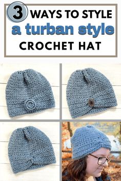 the instructions for how to crochet a beanie hat in 3 easy steps