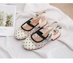 Girls Polka Dot Mesh Slingback Sandals - Momorii