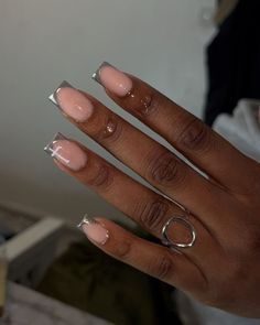 Minimalistic Nails, Overlay Nails, Long Acrylic Nail Designs, Drip Nails, Simple Acrylic Nails, Glow Nails, Short Square Acrylic Nails