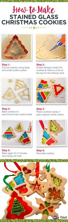 the instructions for making christmas cookies with cookie cutters