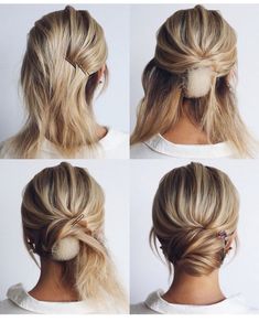 Sanggul Modern, Wedding Hairstyles Tutorial, Elegant Wedding Hair, Up Dos For Medium Hair, Bridesmaid Hair Down, Summer Hairstyles For Medium Hair, Bridesmaid Hair Updo, Wedding Hair Inspiration, Low Bun