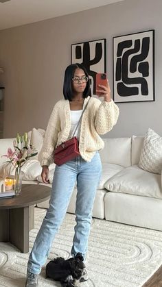 Simple Baddie Outfits Winter, Modesty Fall Outfits, Boujie Outfit Black Women, Quarter Zip Outfit Women, Casual Modest Outfits Black Women, Classy Cute Outfits, Cute Cozy Outfits Black Women, Cute Sweater For Fall Streetwear, Simple Chill Outfits