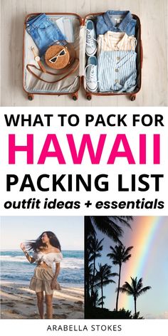 what to pack for hawaii packing list, including essentials and essential items in the suitcase