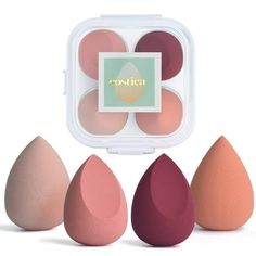 COSTICA Makeup Sponge Set Blender, Beauty Sponge Makeup Blender Flawless for Liquid Size: 4 Count (Pack of 1).  Color: Multicolor. Beauty Blender Collection, Preppy Stocking Stuffers, Beauty Blender Pack, Sponge Makeup, Gift Wishlist, Beauty Blender Sponge, India Shopping, Blender Makeup, Makeup Blending