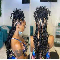 Crazy Hair Braids, Black Hair Updo, Cabello Afro Natural, Black Hair Updo Hairstyles, Braiding Styles, Big Box Braids Hairstyles, Feed In Braids Hairstyles, Goddess Braids Hairstyles, Hair Twist