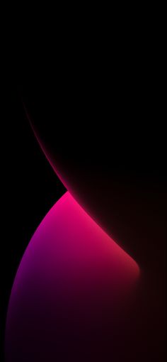 an iphone wallpaper with pink and purple curves on it's back side, in the dark