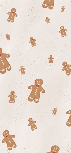 a white background with brown gingers on it and some red dots in the middle