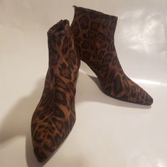 Clearing Out My Shoe Closet As I No Longer Need Work Shoes For The Office. I Got These Before 2020 And Never Went Back To The Office So They Have Just Been Sitting In My Closet...Never Worn Ever Since. Bought From Dsw For Over $50. Size Womans 6.5. Shoes For The Office, Womens Wedge Boots, Grey High Heels, Leopard Print Wedges, Brown Suede Heels, Short Black Boots, Dress Booties, Platform Heels Boots, Blue Boots