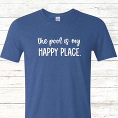 Celebrate your love for swimming with our "The Pool is My Happy Place" design, perfect for swimmers, coaches, and swim enthusiasts. This design is available in shirts, sweatshirts, and hoodies. Key Features: Joyful Design: Featuring the heartfelt phrase "The Pool is My Happy Place," this design is a tribute to the serenity and joy found in swimming. Comfortable Apparel: Available in shirts, sweatshirts, and hoodies, this design offers a range of options to suit your comfort needs. Each piece is made from high-quality, breathable fabric to ensure a relaxed and comfortable fit. Versatile Style: The "The Pool is My Happy Place" Collection pairs well with casual and athletic wear. Whether you’re at practice, a meet, or just enjoying a day by the pool, these pieces offer both style and comfort. Swim Mom Shirt, Pool Shirts, Swim Mom, Coach Shirts, Swim Shirts, Sweatshirts And Hoodies, Swimmers, Crew Neck Shirt, My Happy Place