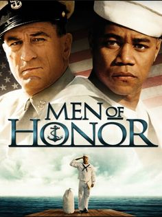 the men of honor movie poster with two men in uniform standing next to each other