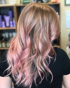 Rose Gold Hair Color, Gold Hair Color, Cheveux Oranges, Pink Blonde Hair, Gold Hair Colors, Hair Color Rose Gold, Ombré Hair, Rose Gold Hair, Ombre Hair Color