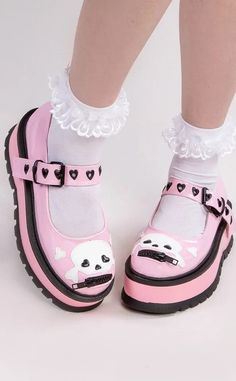 Pastel Goth Outfits, Cute Skull, Festival Shoes