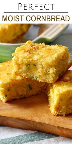 cornbread is the best and super - moist treat for breakfast or dessert it's so good to eat