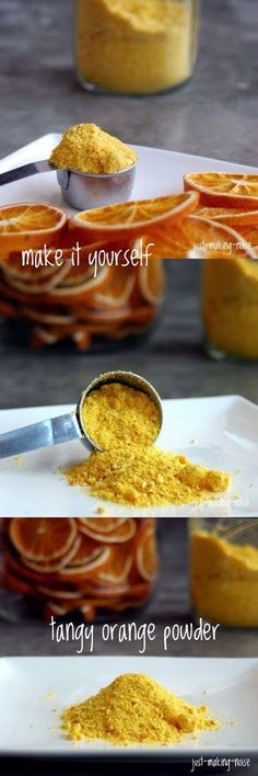 some food that is being made with orange powder