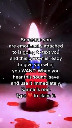 someone you are emotionally attached to is going to text you and this person is ready to give you what you want