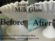 how to clean milk glass before and after