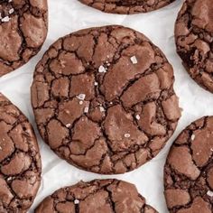 chocolate cookies with sea salt on top