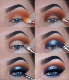 Make Up Diy, Make Up Designs, Drag Make-up, Eyeshadow For Blue Eyes