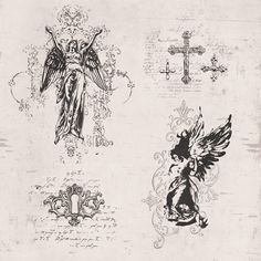 Baroque Tattoo, Flash Sheets, Artistic Ideas, Back Tattoos For Guys, Tattoo Design Book, Small Tattoos For Guys