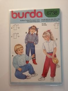 the children's shirt and pants are sewing pattern