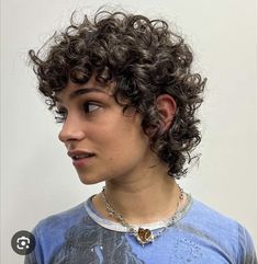 Very Short Haircuts For Curly Hair, Short Curly Queer Haircut, Short Mullet Hairstyle Women Curly, Shag Haircut Curly Short, Curly Hair Pixie Haircut, Short Curly Mullets, Curly Fohawk Haircut, Curly Shag Pixie, Shaggy Pixie Mullet Curly