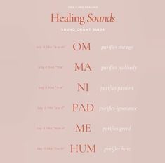 ✨💖✨🙏✨💖✨ #healing #chant #sound #ommanipadmehum Sound Healing Aesthetic, Healing Chant, Sound Healing Quotes, Chanting Meditation, Healing Sounds, Chakra Health, Yoga Mantras, Sound Therapy