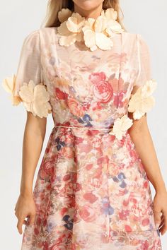 None Cream Midi Dress For Spring Garden Party, Elegant Fitted Apricot Dress, Elegant Apricot Evening Dress, Elegant Apricot Dress For Parties, Beige Maxi Floral Dress For Spring, Peach Floral Print Midi Dress, Beige Maxi Length Floral Dress For Spring, Chic Apricot Mini Dress For Summer, Beige A-line Maxi Dress For Garden Party