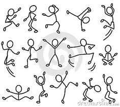 an image of people doing different things in the air with their arms and legs spread out