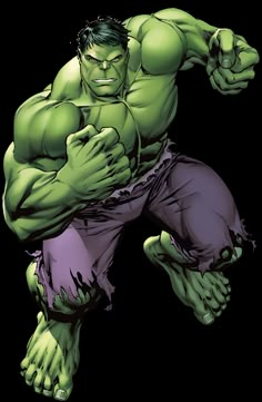 the incredible hulk from avengers comics, with his arms stretched out and one hand on his hip