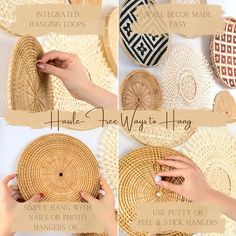 the instructions for how to make woven baskets with wickers and other things that are handmade