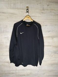 Trendy Fashion Nike Black Small Swoosh Logo XL Vtg Mens Jumper Sweater SRA , Fashion Mens Sweaters Vintage Nike Sweater, Nike Clothing, Nike Crew Neck, Mens Sweaters, Men Streetwear, Nike Sweater, Swoosh Logo, Clothes Style