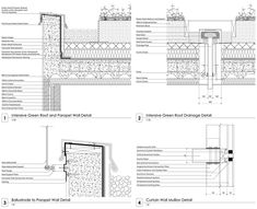 three diagrams showing the different types of walls and flooring options for an outdoor area