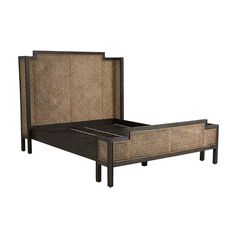 Gabby Camille Low Profile Platform Bed | Wayfair Cane Bed, Low Profile Platform Bed, Wingback Bed, Queen Panel Beds, King Mattress, Woven Rattan, Beds & Bed Frames, Kathy Kuo Home, Panel Bed