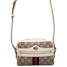 Gucci Ophidia Web Striped Mini Bag Shoulder Bag Beige White Width: Approx. 18cm Height: Approx. 13cm Depth: Approx. 6cm Shoulder: Approx. 139-159cm (Not Removable) 1 Outside Pocket, 1 Inside Pocket Gucci Ophidia, Bags Gucci, Gucci Bags, Bag Shoulder, Gucci Bag, Inside Pocket, Mini Bag, White Color, Color White