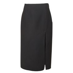 GUARANTEED AUTHENTIC MICHAEL KORS MADE IN ITALY BLACK WOOL PENCIL SKIRT Details: • Black wool straight pencil style skirt. • Front slit. • Concealed side zipper. • Unlined. Fabric: 100% Wool Size: 4 Measurements (Approximate Laid Flat): • Waist, 14" • Hip, 18" • Full Leg Length, 28.5" (front center waistline to bottom front center hem) To Our Customers: - We consider it a privilege to serve as your luxury fashion concierge. Whether you are looking to buy that special one-of-a-kind item, (that no Black Tweed Jacket, Brown Leather Skirt, Stuff To Sew, Fashion Umbrella, Evening Skirts, Skirt Details, Silk Outfit, Wool Pencil Skirt, Cotton Blends Dress