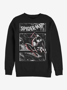 Spiderverse Comic, Spiderman Sweatshirt, Spider Man Into The Spider Verse, Into The Spider Verse, Marvel Clothes, Man Stuff, كريستيانو رونالدو, Black Sweatshirt, Mothers Day Shirts