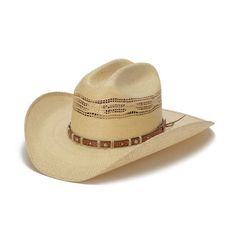 Unsure of what a Dropship item is? Click this link so you are fully informed prior to your purchase! From the Stampede Hats collection, this hat is made of 50X Bangora Straw in a beige color for a natural look. For those who prefer some airflow in their cowboy hats, this is a great choice as it features many vent holes all around the crown. The band is the real special part of this hat, with details all around including a texture pattern, studding, and tie wrap accents. *Center dent style crown *Upturned side brim western style *Excellent sun coverage with affordable price Beige Cowboy Hat, Mens Western Style, Hats Collection, Trending Hats, Mens Hats Fashion, Straw Cowboy Hat, Feather Hat, Tie Wrap, Crown Design