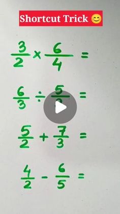 a white board with green numbers on it and the words shortcut trick written below