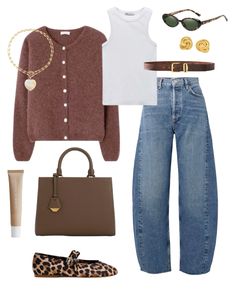 Fall outfit inspo 🍂👢🤎#LTKBacktoSchool   Fall workwear, barrel jeans outfit, neutral outfit, neutral aesthetic, capsule wardrobe, chocolate brown, fall fashion, fall outfit, fall 2024 trends, trending fashion  Follow my shop @annapatterson on the @shop.LTK app to shop this post and get my exclusive app-only content!  #liketkit #LTKFallSale #LTKWorkwear @shop.ltk https://liketk.it/4P5bi Neutral Thanksgiving Outfit, Medium Jeans Outfit, Fall Transition Outfits Work, Fall Winter 2024 Outfits, Dark Brown Handbag Outfit, Brown And Jeans Outfit, Fall Outfit Flatlay, Brown Neutral Outfits, Barrel Jeans Fall Outfit