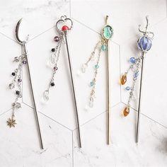 Material: made of alloy Option: #1/#2/#3/#4 Shipping: Free Shipping Worldwide for order over 15$, 7-15 days delivery to US/UK/CA/AU/FR/DE/IT and most Asia Countries Sailor Moon Neptune, Moon Accessories, Kawaii Jewelry, Magical Jewelry, Kawaii Accessories, Hair Stick, Moon Magic, Magic Wand, Fantasy Jewelry